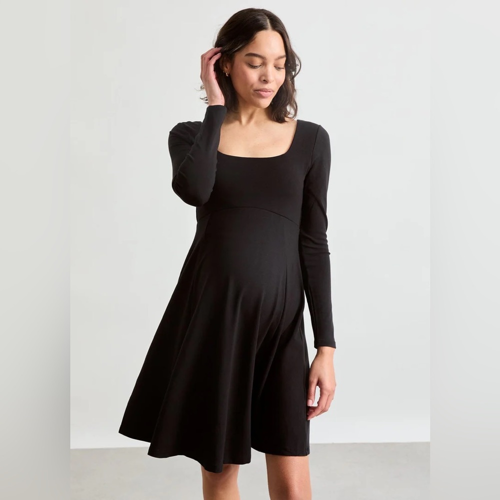 Black Maternity Mini Dress